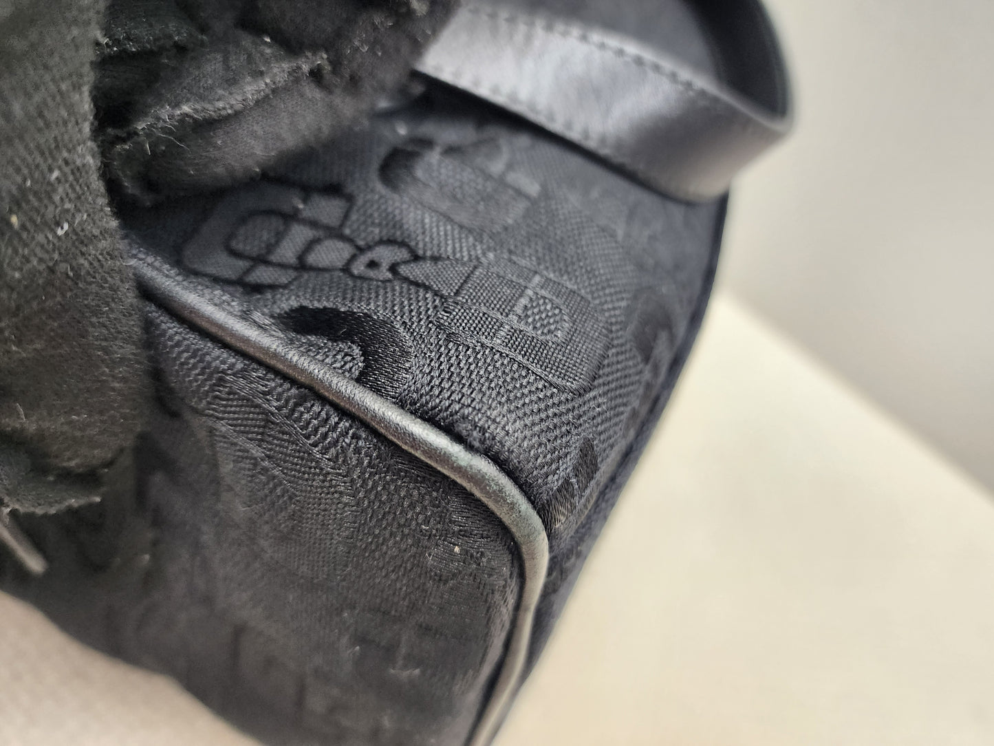 Gucci Black Canvas Channy Horsebit Boston