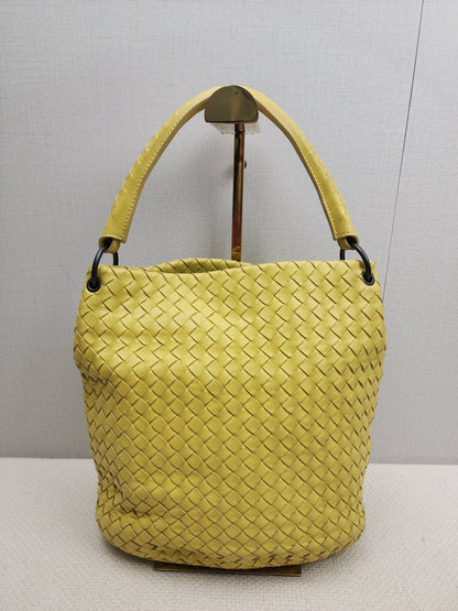 Bottega Veneta Yellow Intrecciato Nappa Bucket Bag