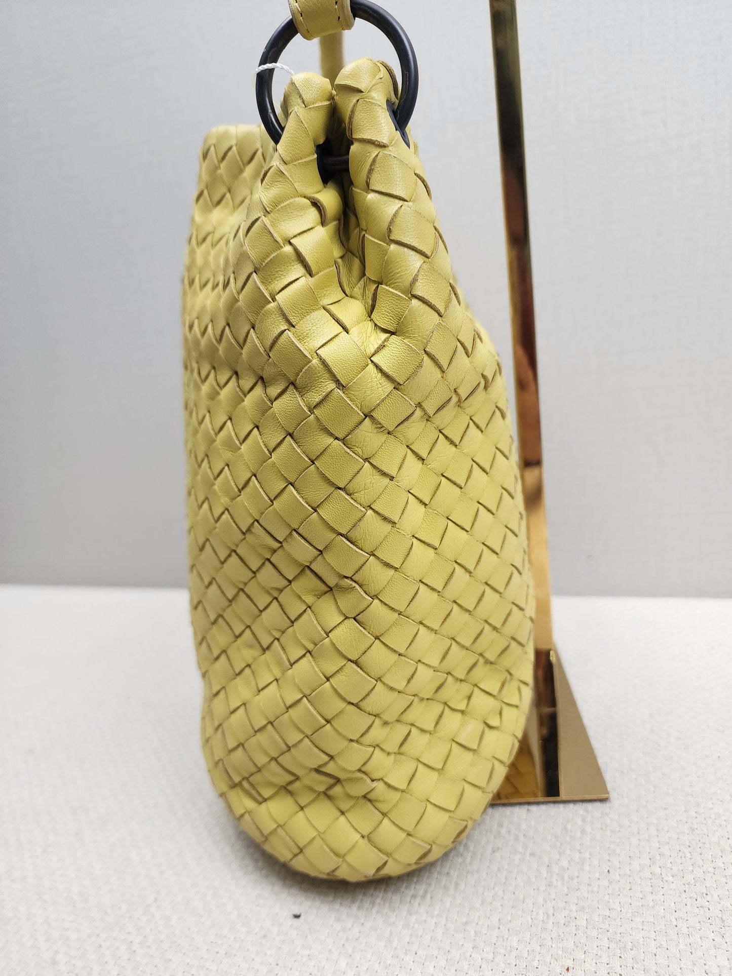 Bottega Veneta Yellow Intrecciato Nappa Bucket Bag