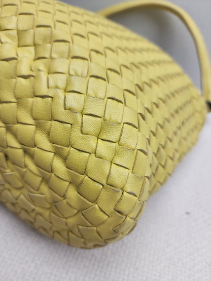 Bottega Veneta Yellow Intrecciato Nappa Bucket Bag