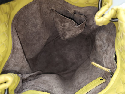 Bottega Veneta Yellow Intrecciato Nappa Bucket Bag