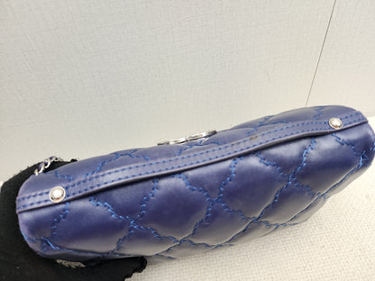Chanel Blue Calfskin Hampston Flap Bag (SHW)