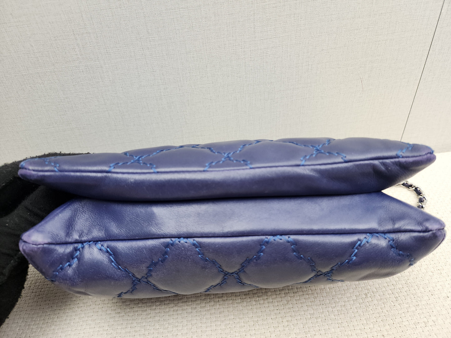 Chanel Blue Calfskin Hampston Flap Bag (SHW)