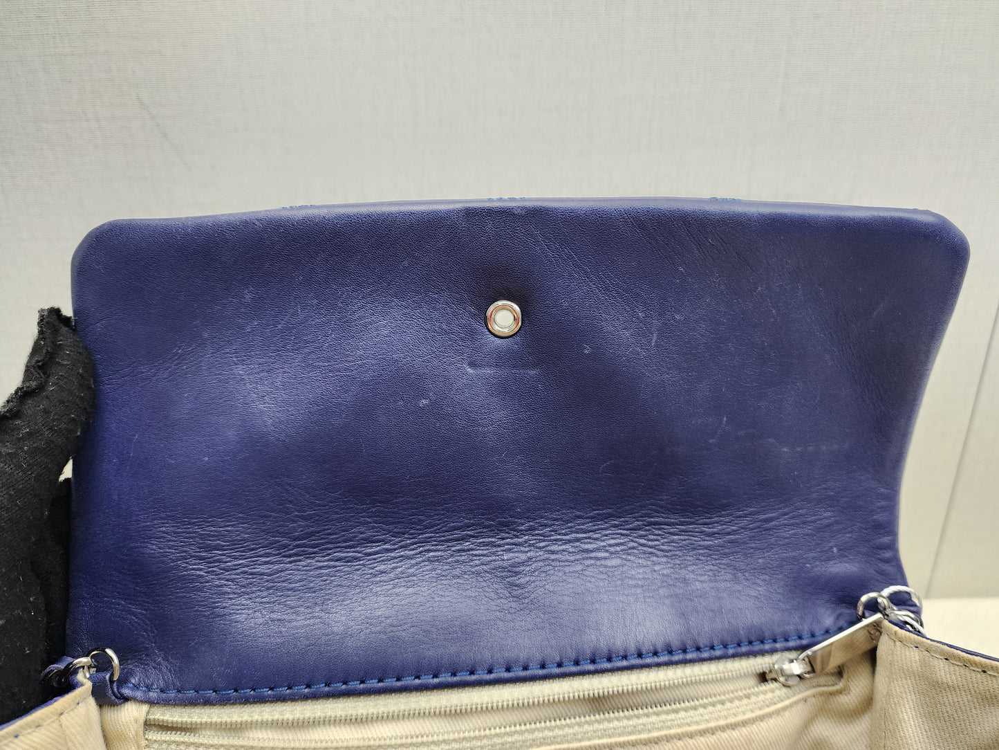 Chanel Blue Calfskin Hampston Flap Bag (SHW)