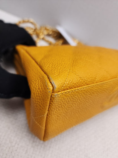 Chanel Orange Caviar Vintage Kisslock Clutch on Chain (GHW)