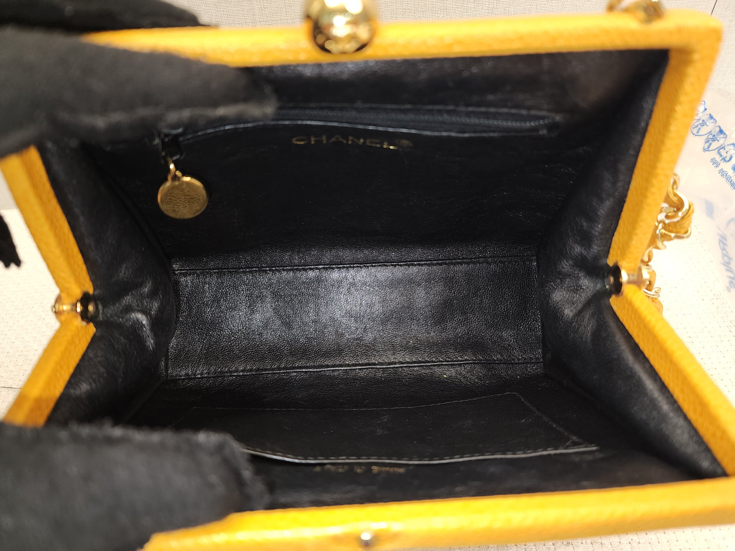Chanel Orange Caviar Vintage Kisslock Clutch on Chain (GHW)