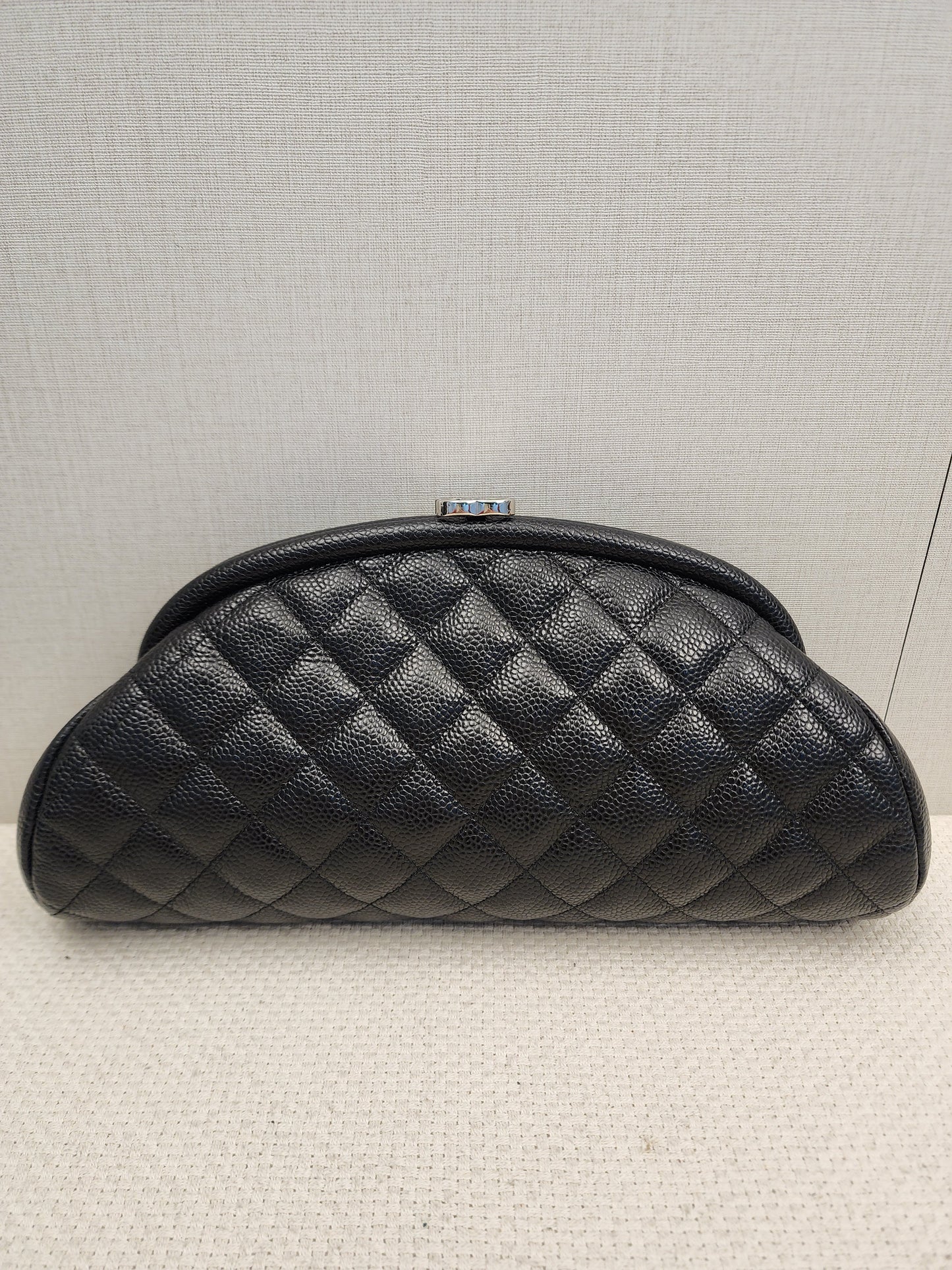 Chanel Black Caviar Timeless Clutch Bag (SHW)
