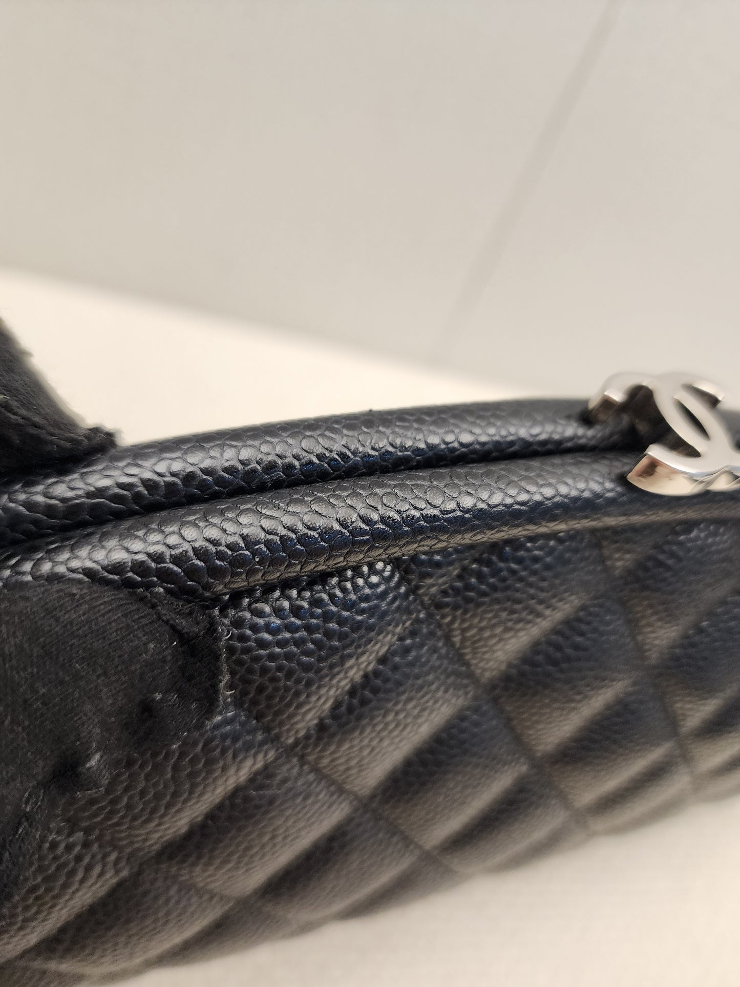 Chanel Black Caviar Timeless Clutch Bag (SHW)