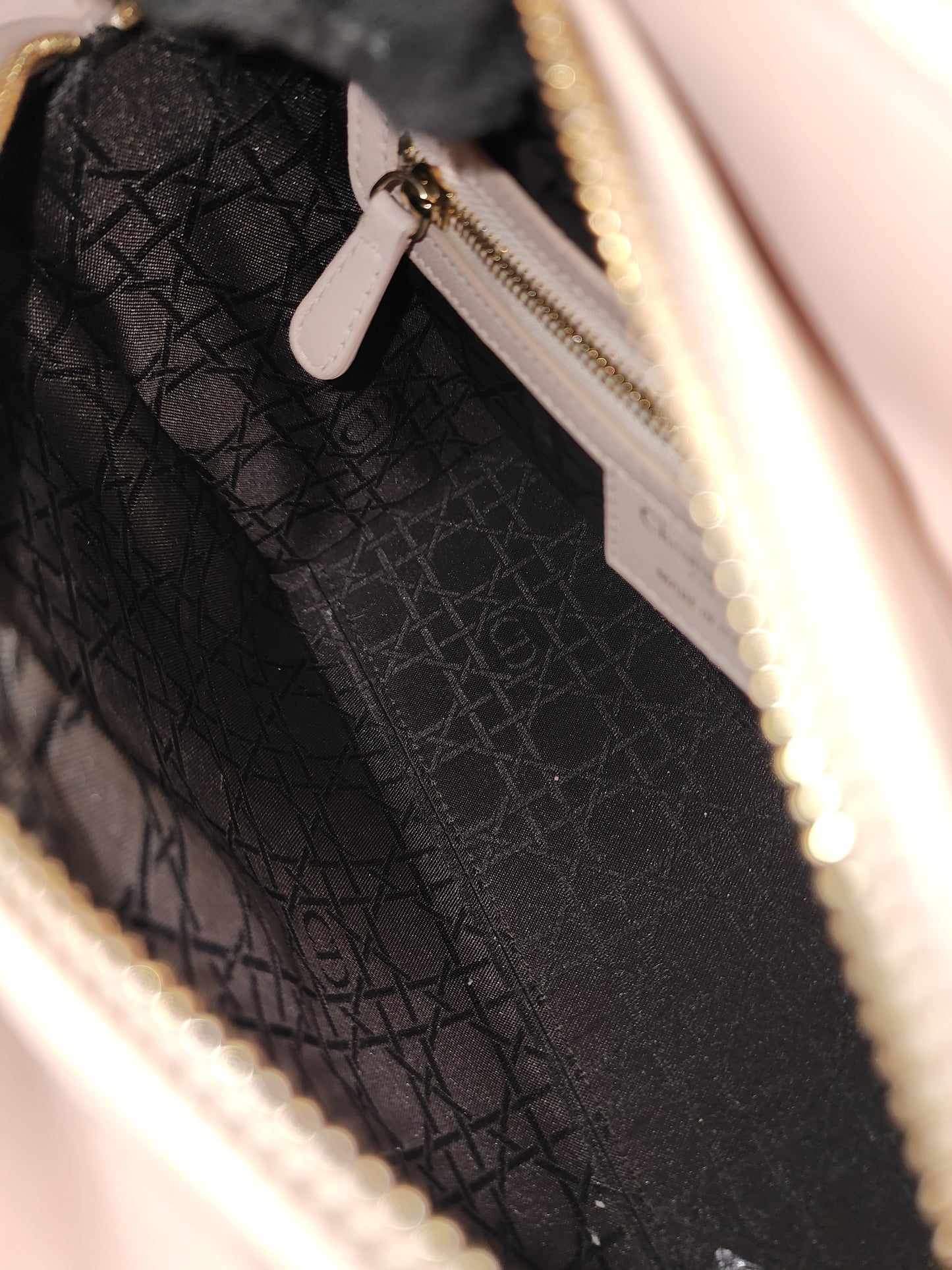 Dior Light Pink Lambskin Medium Lady D (LGHW)