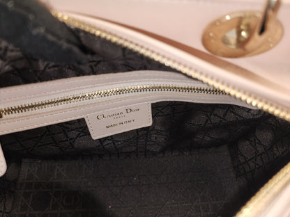 Dior Light Pink Lambskin Medium Lady D (LGHW)