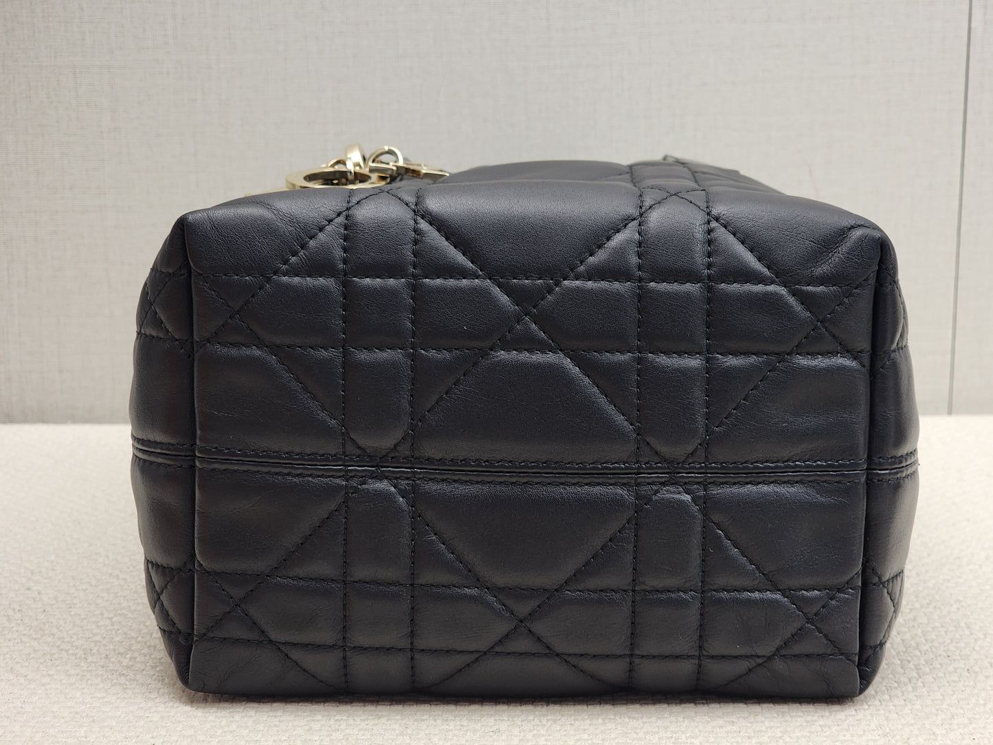 Dior Black Calfskin Small Toujours Vertical Tote Bag (LGHW)