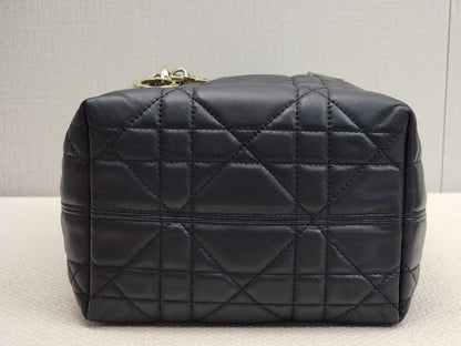 Dior Black Calfskin Small Toujours Vertical Tote Bag (LGHW)
