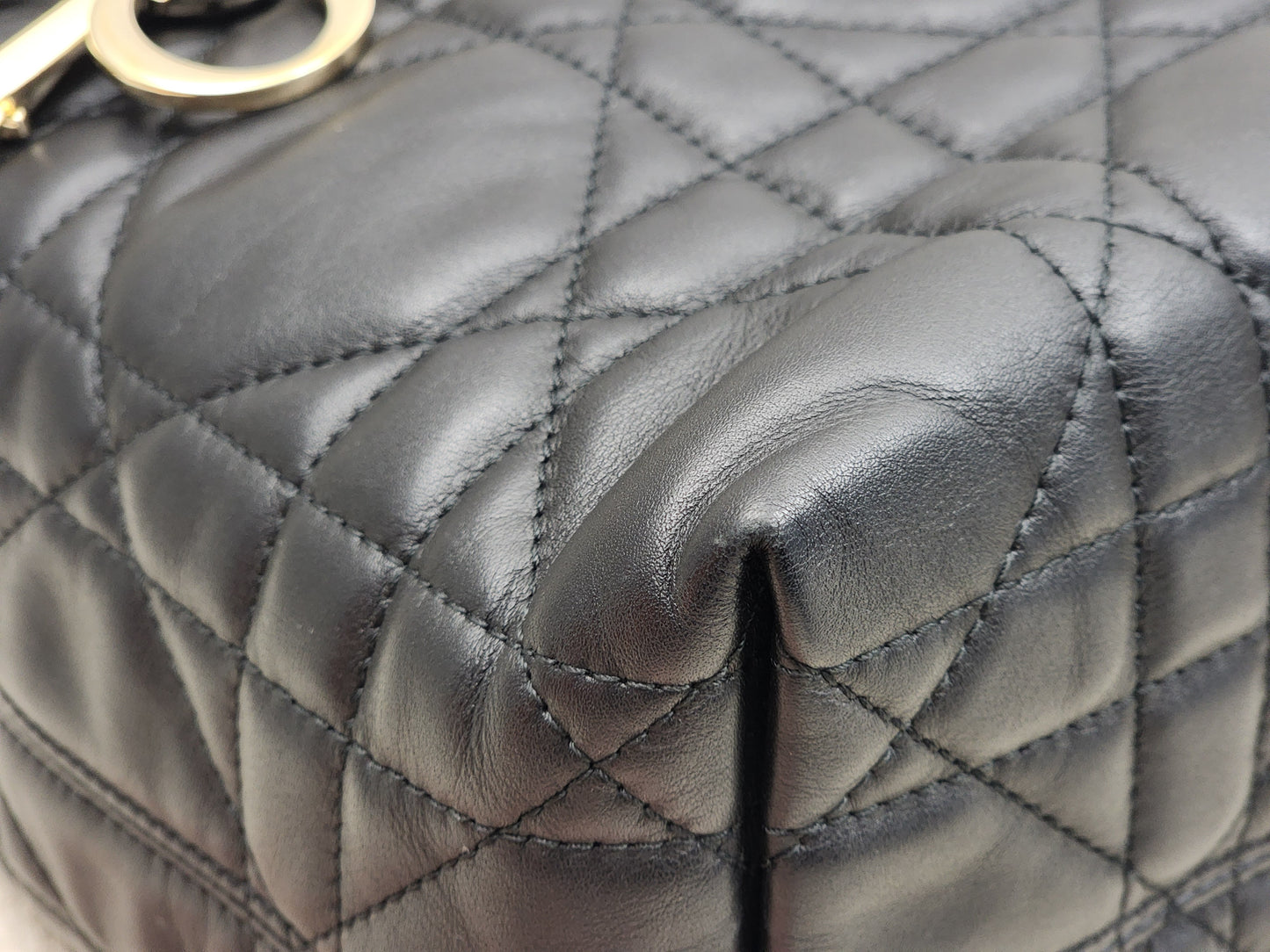 Dior Black Calfskin Small Toujours Vertical Tote Bag (LGHW)