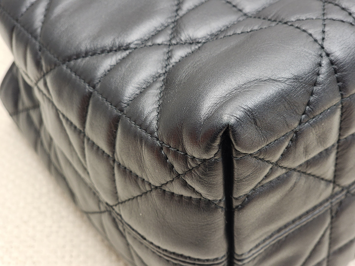Dior Black Calfskin Small Toujours Vertical Tote Bag (LGHW)