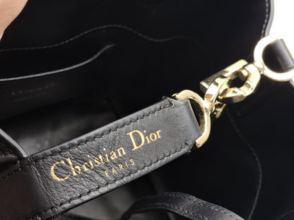Dior Black Calfskin Small Toujours Vertical Tote Bag (LGHW)
