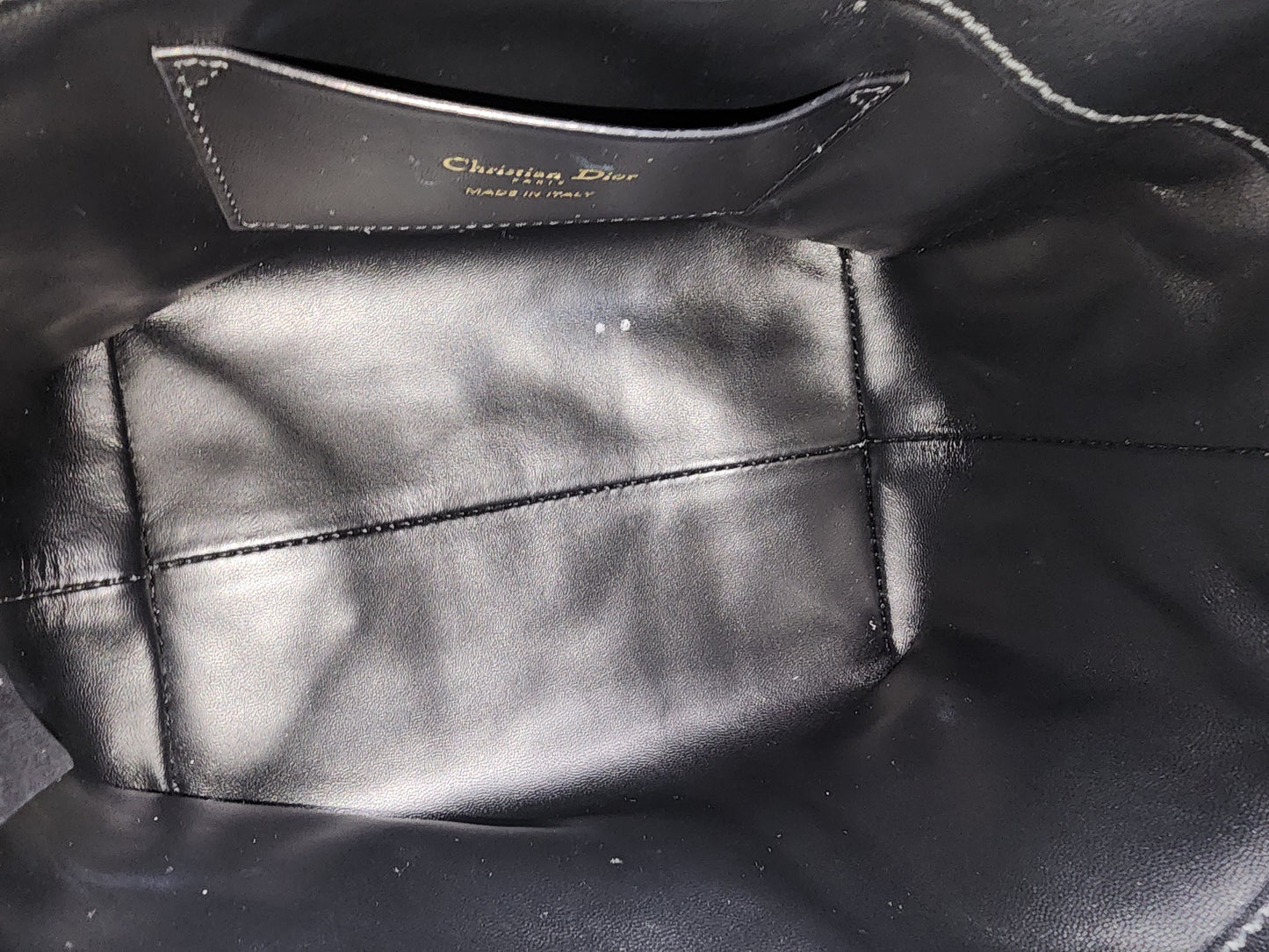 Dior Black Calfskin Small Toujours Vertical Tote Bag (LGHW)