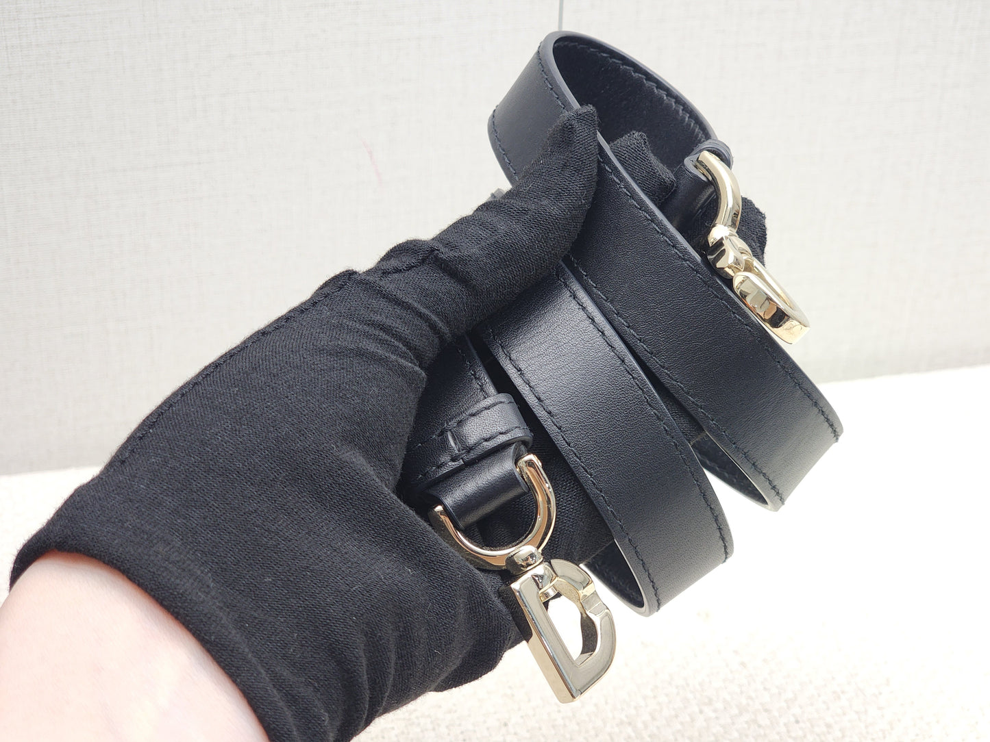 Dior Black Calfskin Small Toujours Vertical Tote Bag (LGHW)