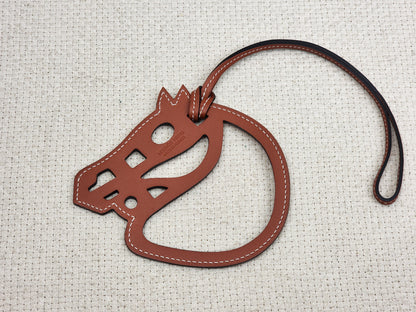 Hermes Fauve Brown Paddock Cheval Horse Charm