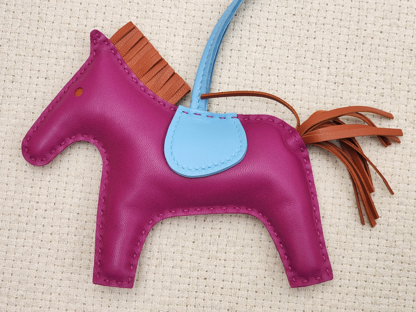 Hermes Rose Pourpre / Celeste / Cornaline Rodeo MM