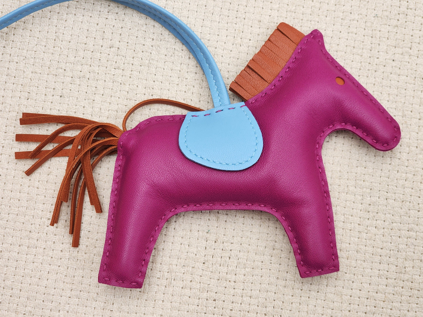 Hermes Rose Pourpre / Celeste / Cornaline Rodeo MM