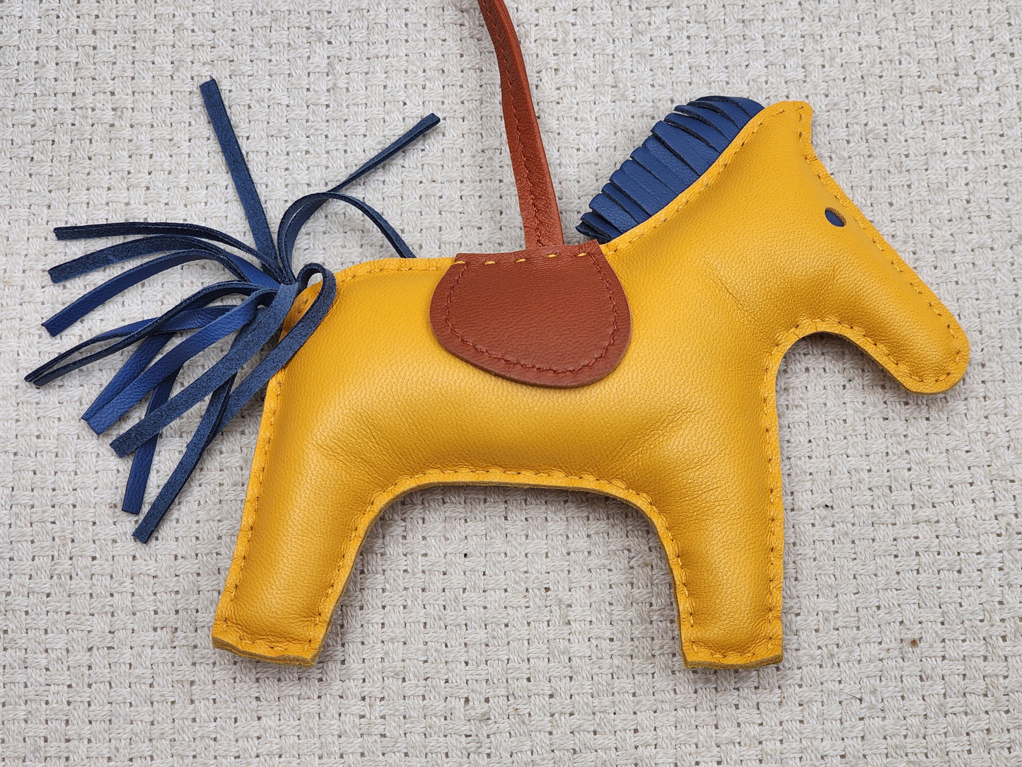 Hermes Jaune D'or / Bleu Agate / Cornaline MM Rodeo