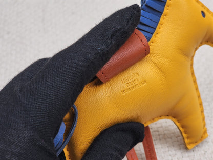 Hermes Jaune D'or / Bleu Agate / Cornaline MM Rodeo