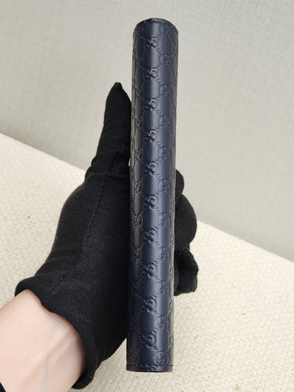 Gucci Navy Microguccisima Bifold Long Wallet