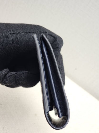 Gucci Navy Microguccisima Bifold Long Wallet