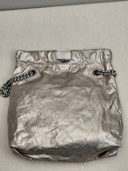 Balenciaga Metallic Light Gold Calfskin Small Trash Tote (SHW)