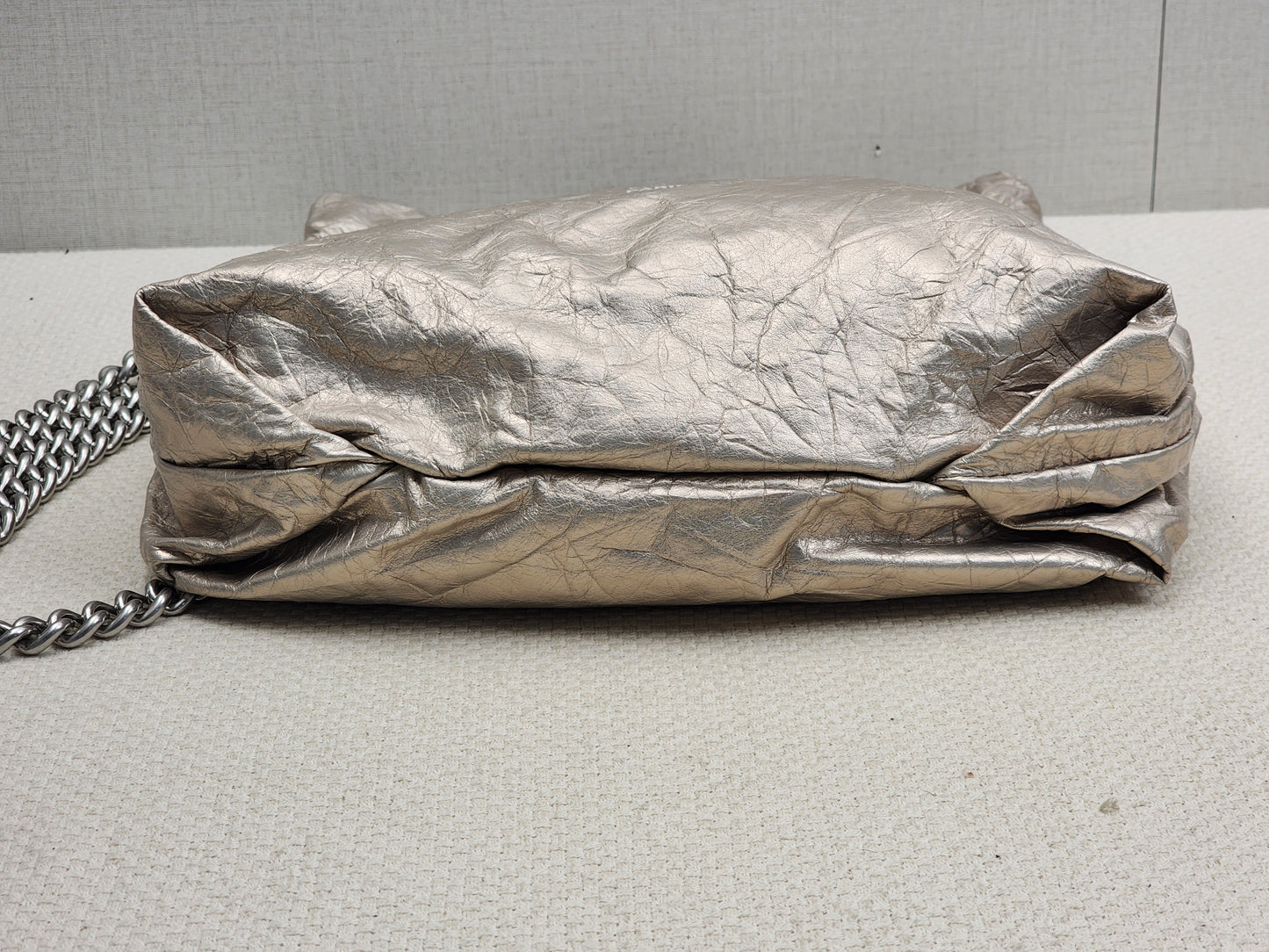 Balenciaga Metallic Light Gold Calfskin Small Trash Tote (SHW)