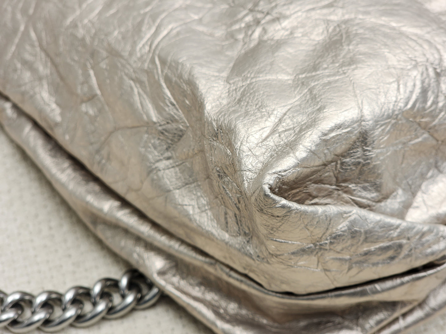 Balenciaga Metallic Light Gold Calfskin Small Trash Tote (SHW)