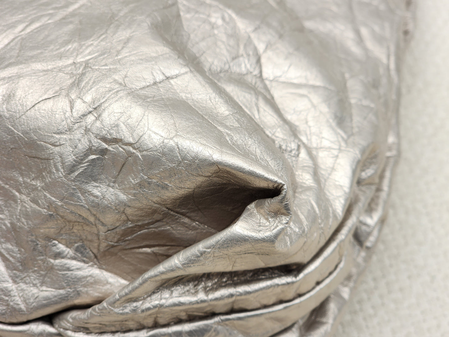 Balenciaga Metallic Light Gold Calfskin Small Trash Tote (SHW)