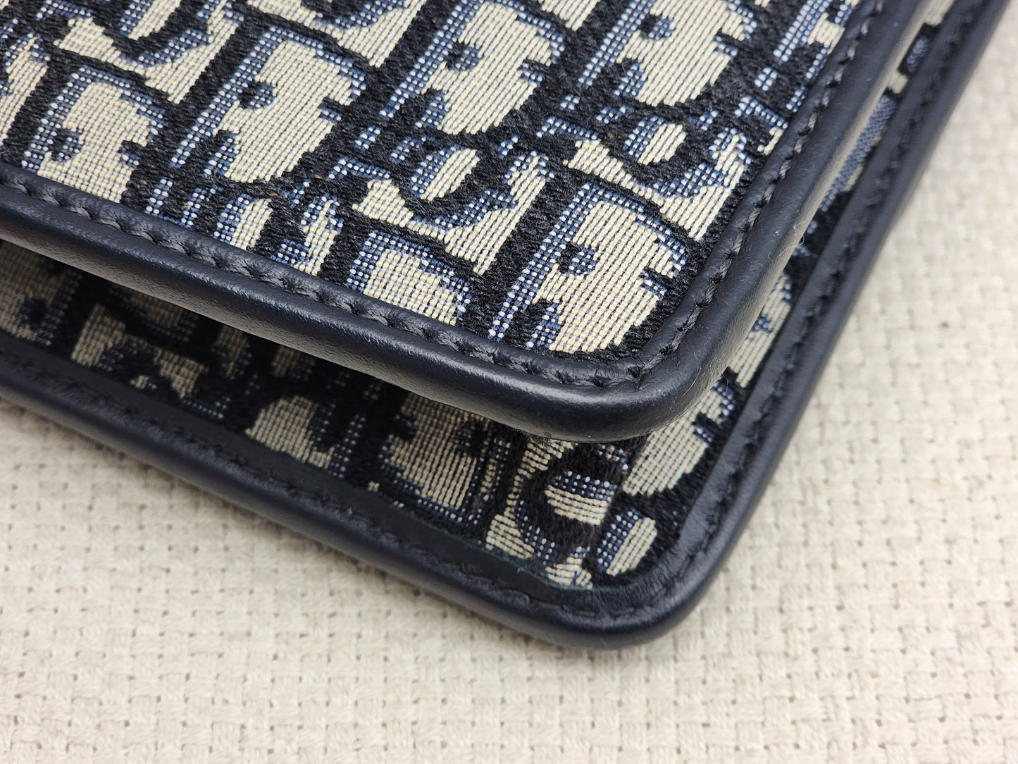 Dior Navy Oblique 30 Montaigne Bag (GHW)