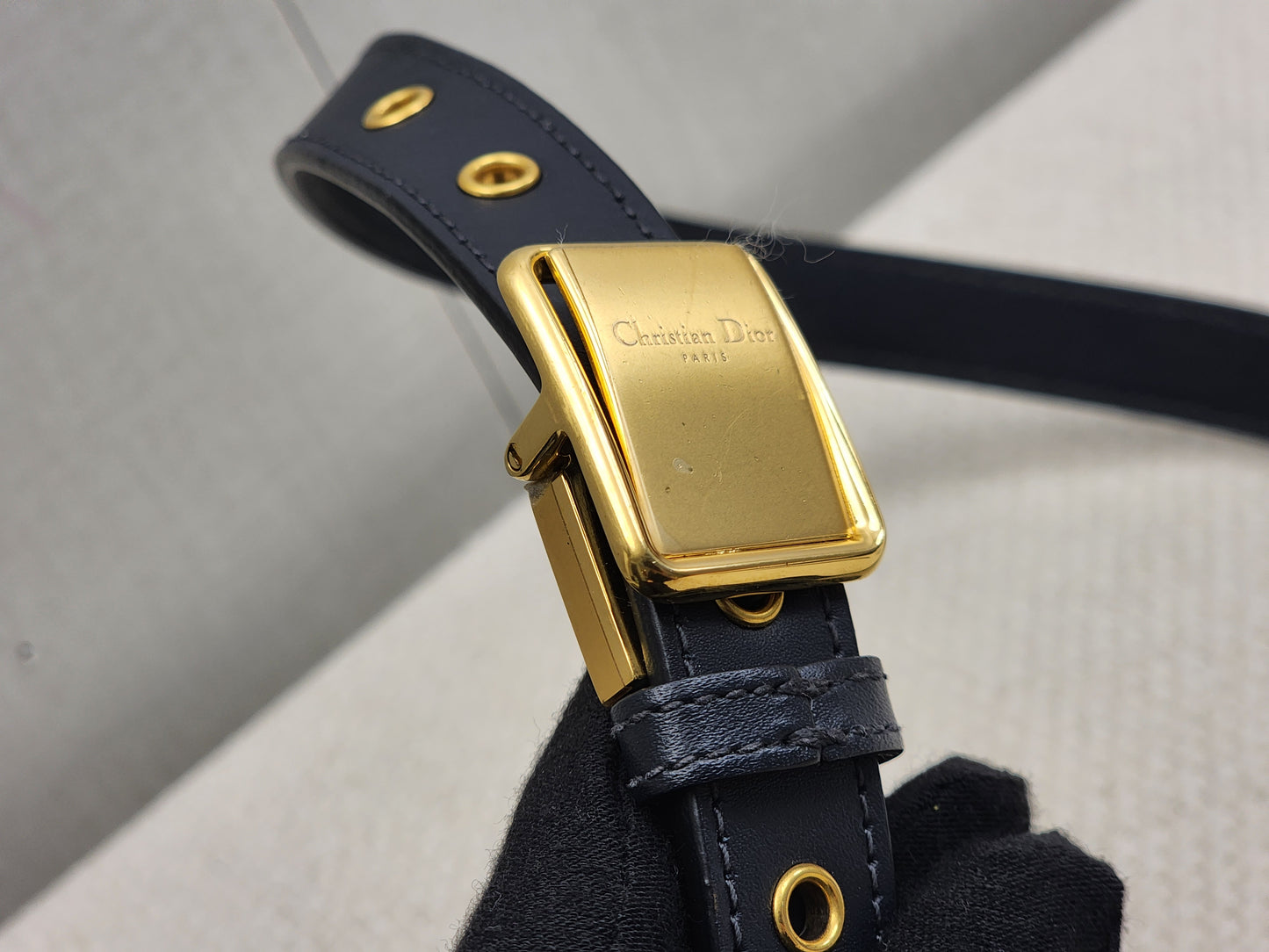 Dior Navy Oblique 30 Montaigne Bag (GHW)