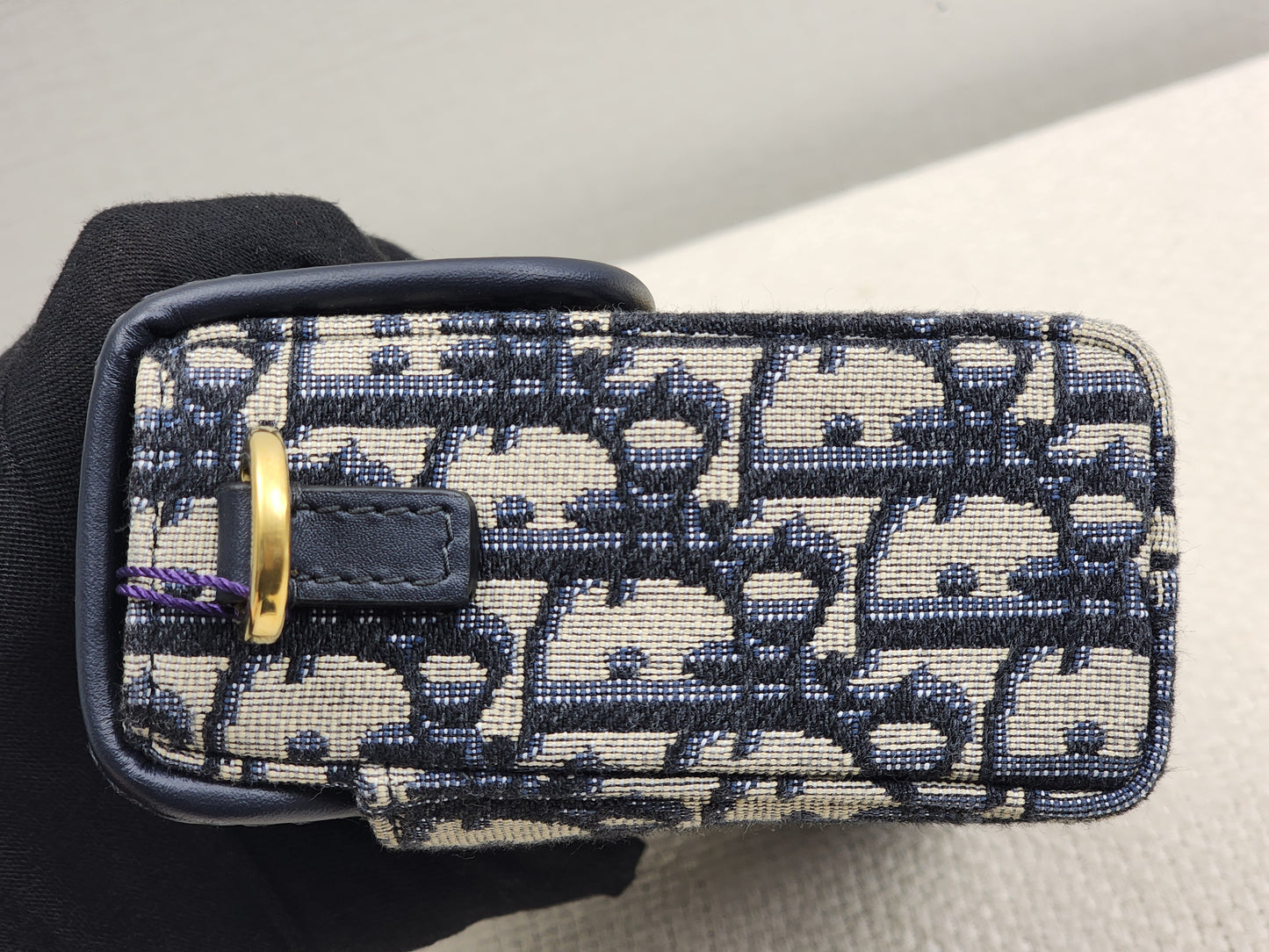 Dior Navy Oblique 30 Montaigne Box (GHW)