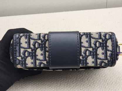 Dior Navy Oblique 30 Montaigne Box (GHW)
