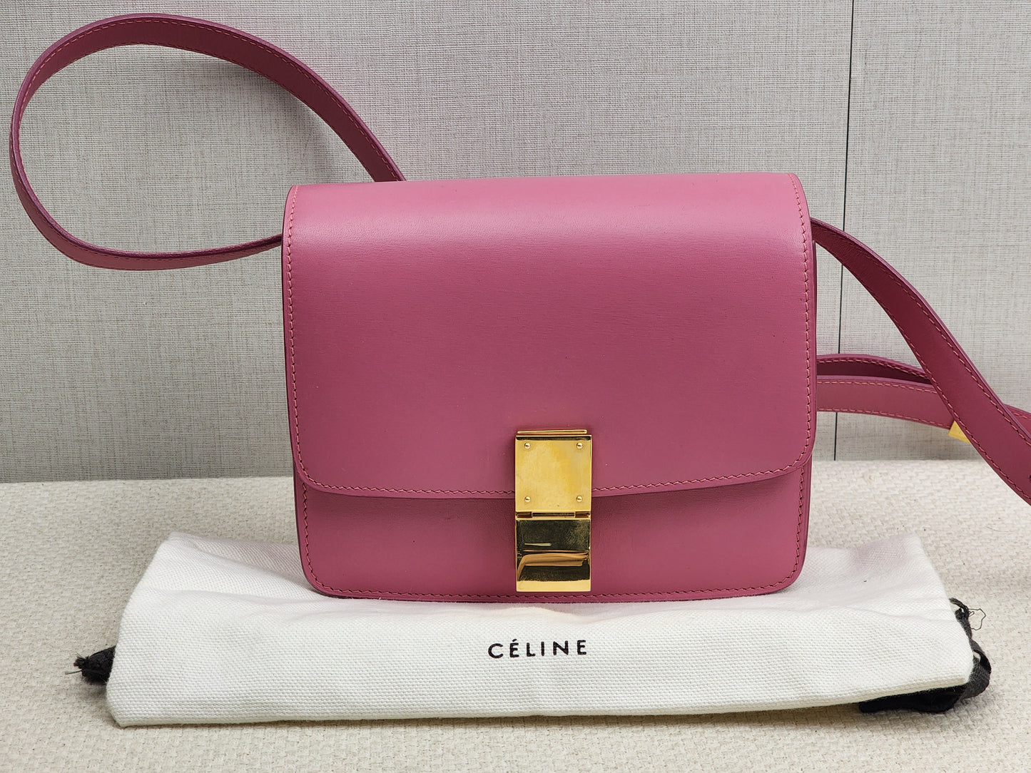 Celine Pink Calfskin Teen Classic Box