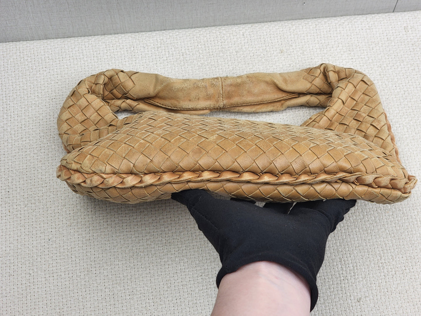 Bottega Veneta Light Brown Intrecciato Mini Hobo