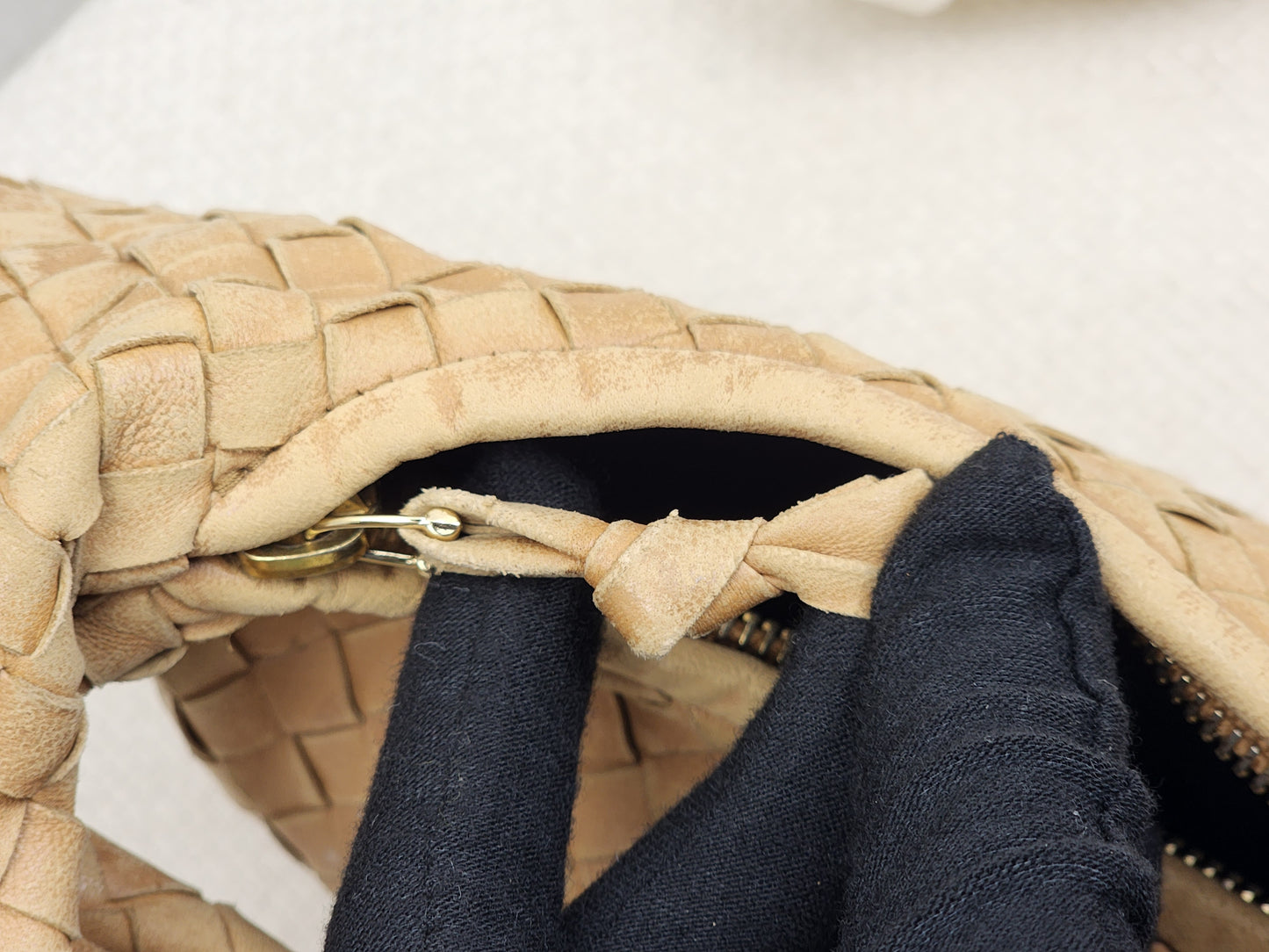 Bottega Veneta Light Brown Intrecciato Mini Hobo