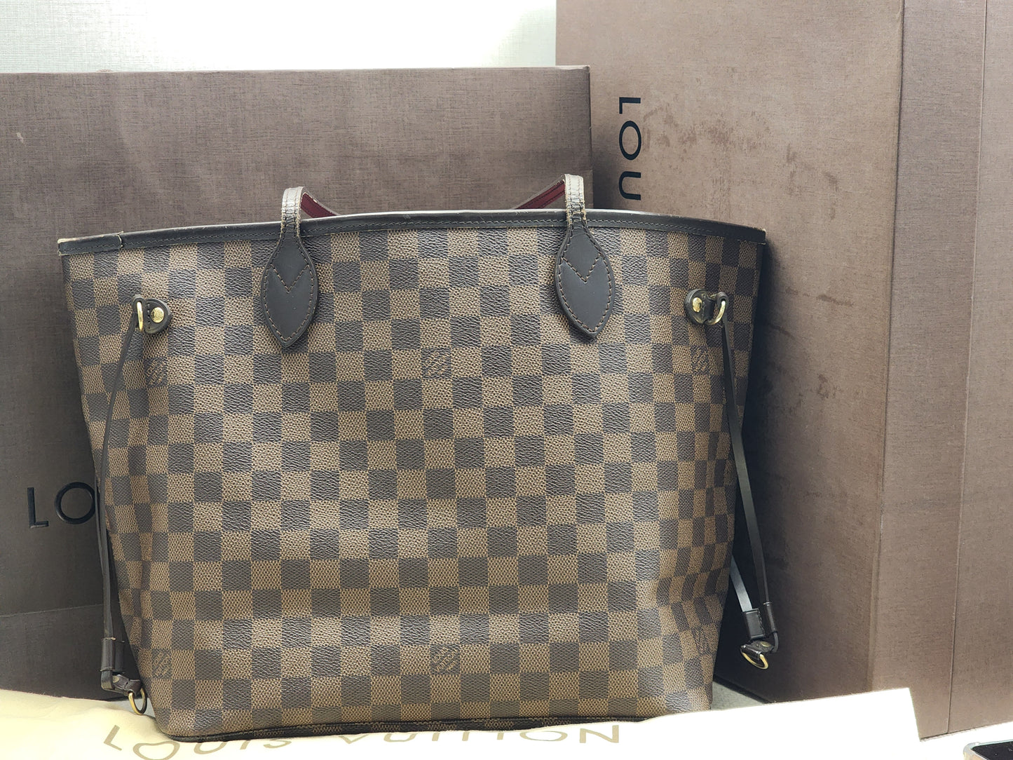 LV Damier Ebene Neverfull MM