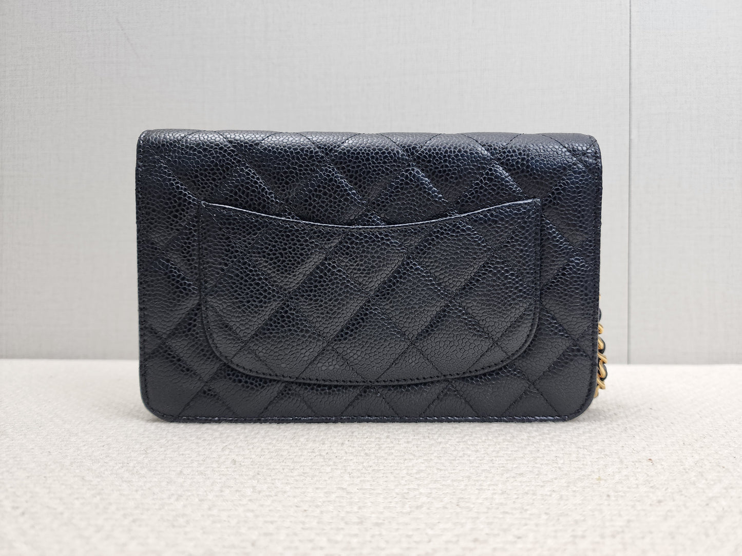 Chanel Black Caviar Classic WOC (GHW)