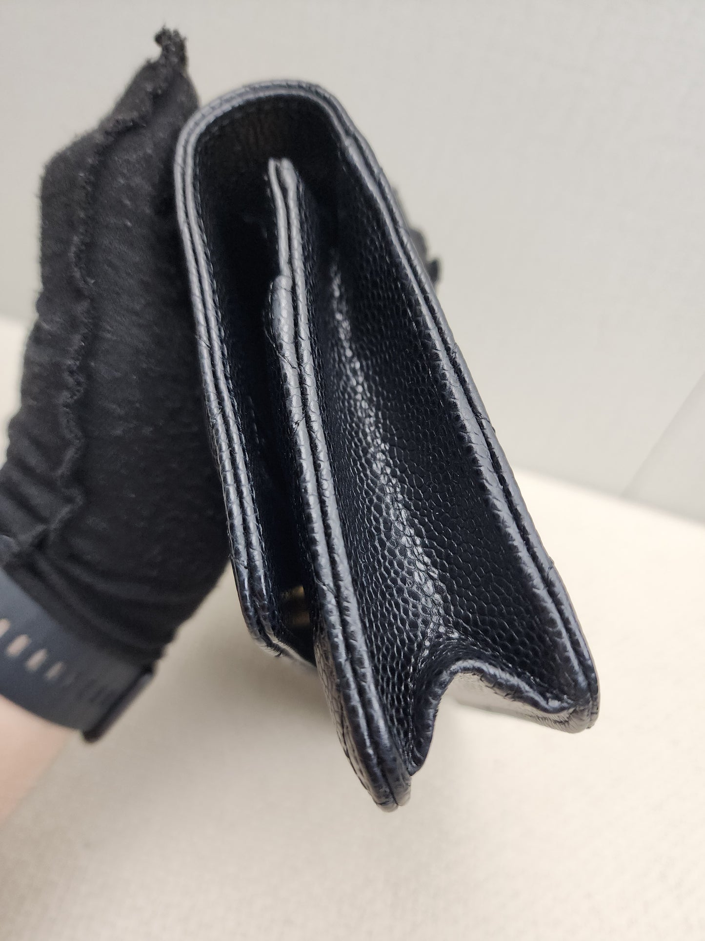 Chanel Black Caviar Classic WOC (GHW)