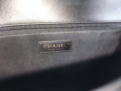 Chanel Black Lambskin New Medium Boy (GHW)