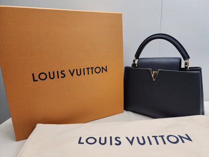 LV Black Taurillon Capucines PM