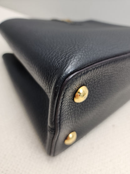LV Black Taurillon Capucines PM