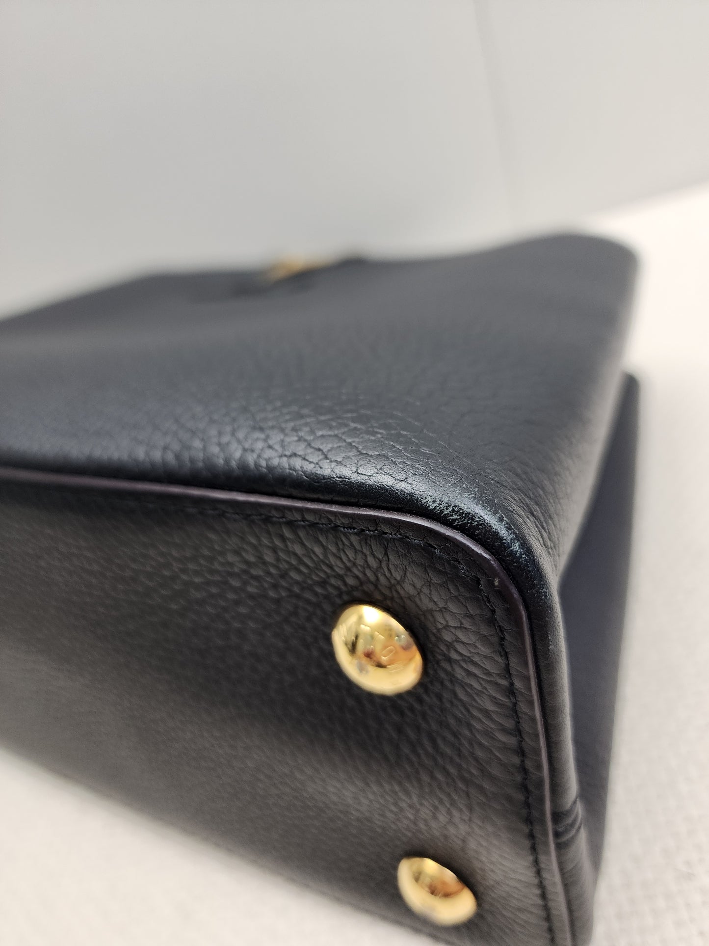 LV Black Taurillon Capucines PM