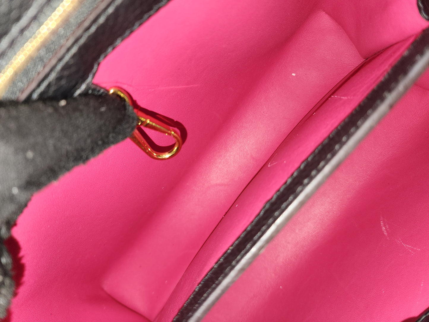LV Black Taurillon Capucines PM