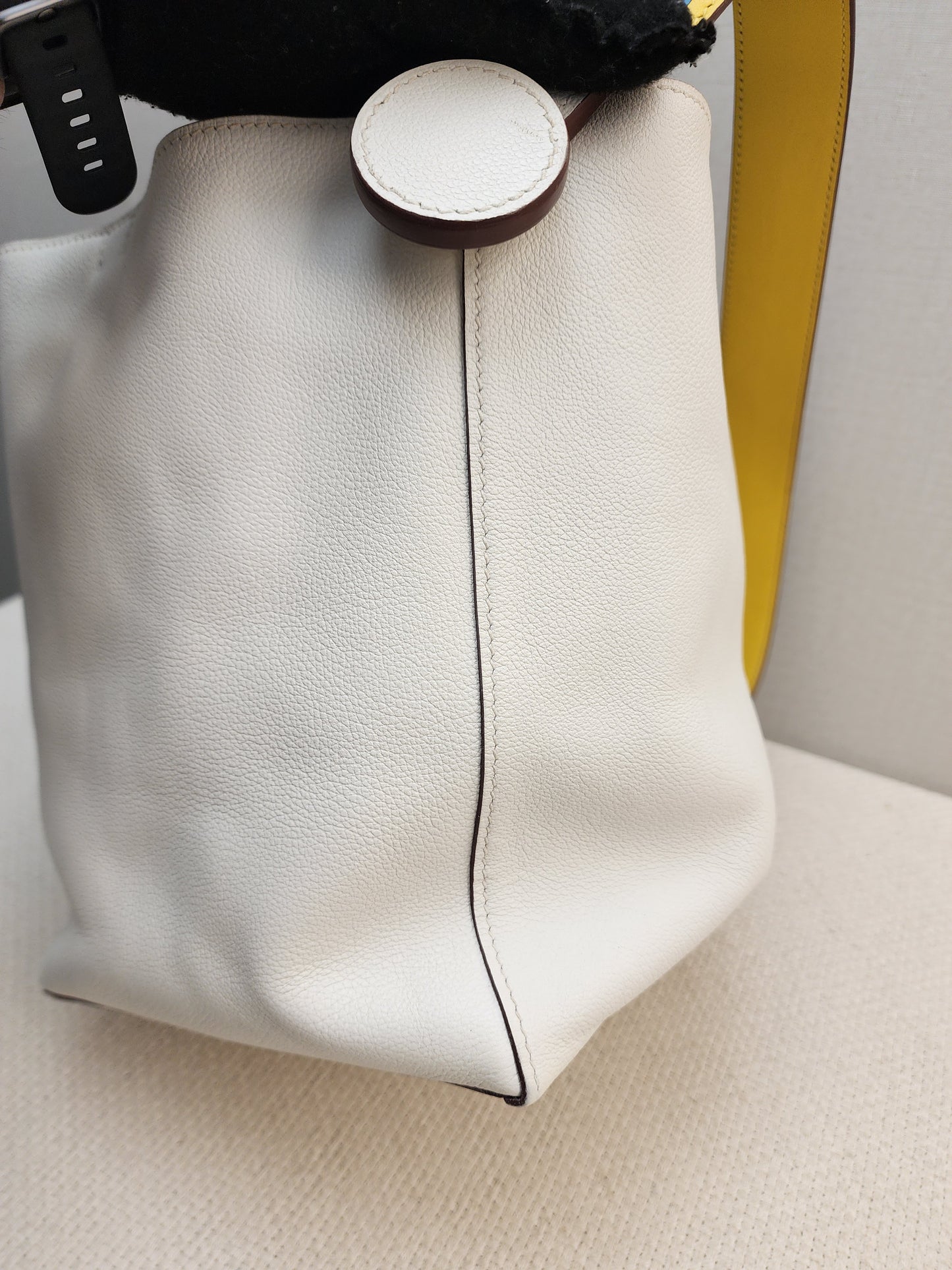 Hermes White Evercolor Licol 17 Bag