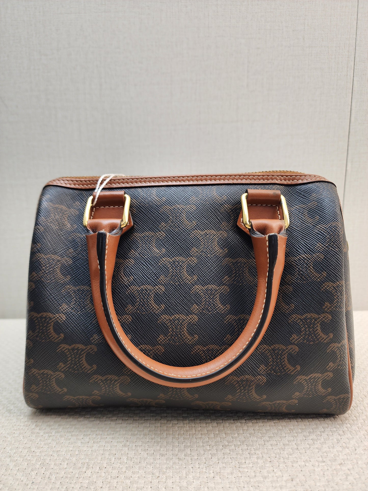 Celine Triomphe Canvas Small Boston Bag