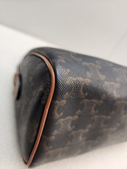 Celine Triomphe Canvas Small Boston Bag